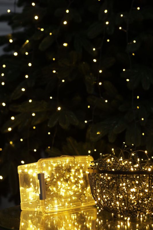 LED гірлянда 300 діодів золотий, 14м + 3м